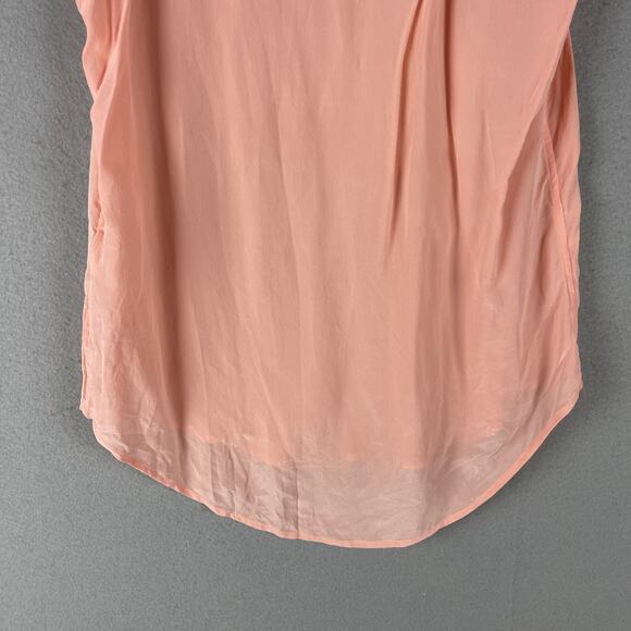 Equipment Femme Silk Tank Top Womens Small Coral Orange Minimalist Monochrome - Picture 11 of 13
